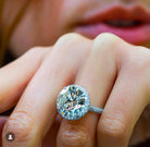 9 Carat Round Cut Diamond L/SI2 GIA Engagement Ring