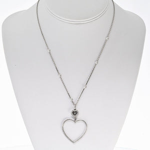 Chopard Happy Diamonds 18K White Gold Happy Diamond Open Heart 0.70cttw Necklace