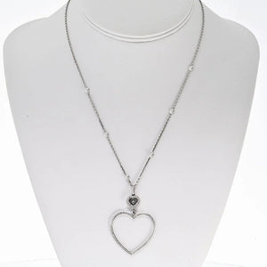 Chopard Happy Diamonds 18K White Gold Happy Diamond Open Heart 0.70cttw Necklace