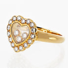 Chopard Happy Diamonds 18K Yellow Gold 0.47cttw Heart Diamond Ring - The Back Vault