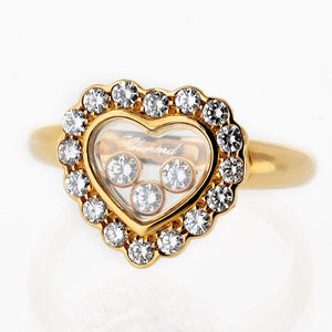 Chopard Happy Diamonds 18K Yellow Gold 0.47cttw Heart Diamond Ring