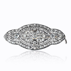 Antique Platinum 3.00cttw Diamond Brooch