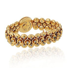 Van Cleef & Arpels 18K Yellow Gold Bouton D'or Medium Model Diamond Dial Watch - The Back Vault