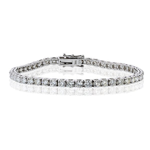 14K White Gold 49 RB stones- approx 0.13 ct  each G-H VS2 Tennis Bracelet