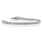 Tennis 14K White Gold 14.02cttw Round Cut Natural Diamond Tennis Bracelet - The Back Vault