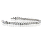 14K White Gold 14.02cttw Round Cut Natural Diamond Tennis Bracelet