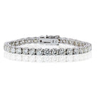 14K White Gold 14.02cttw Round Cut Natural Diamond Tennis Bracelet