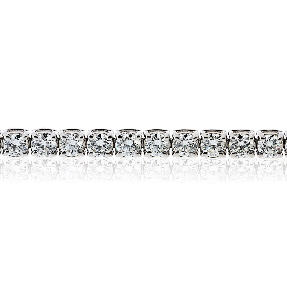 14K White Gold 8.04cttw Diamond Tennis Bracelet - The Back Vault