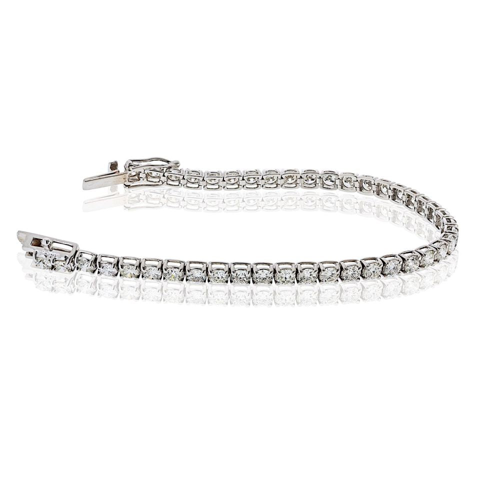 14K White Gold 8.06cttw Diamond Tennis Bracelet - The Back Vault