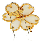 Van Cleef & Arpels 18K Yellow Gold Rose De Noel 2 Inches White Coral Brooch - The Back Vault