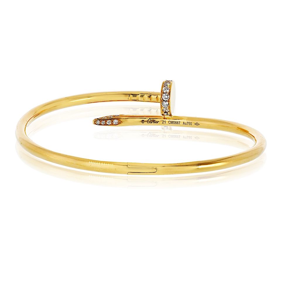 Cartier Juste Un Clou 18K Yellow Gold Size 21 Classic Model Bracelet - The Back Vault