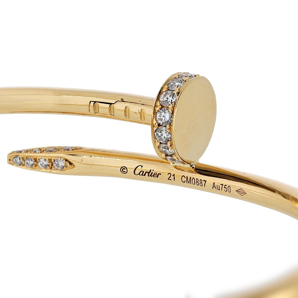 Cartier Juste Un Clou 18K Yellow Gold Size 21 Classic Model Bracelet - The Back Vault