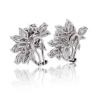 18K White Gold 7.00cttw Cluster Diamond Earrings - The Back Vault