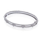 Van Cleef & Arpels 18K White Gold Perlee Clover Diamond Size S Bracelet - The Back Vault