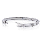 Van Cleef & Arpels 18K White Gold Perlee Clover Diamond Size S Bracelet - The Back Vault