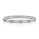 Van Cleef & Arpels 18K White Gold Perlee Clover Diamond Size S Bracelet - The Back Vault
