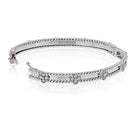 Van Cleef & Arpels 18K White Gold Perlee Diamond Clovers Size S Bracelet - The Back Vault