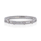 Van Cleef & Arpels 18K White Gold Perlee Diamond Clovers Size S Bracelet - The Back Vault