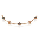 Van Cleef & Arpels Alhambra 18K Rose Gold Grey MOP And Diamonds Bracelet