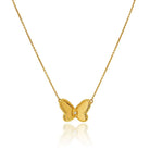Van Cleef & Arpels 18K Yellow Gold All Gold Vintage Butterfly Necklace - The Back Vault