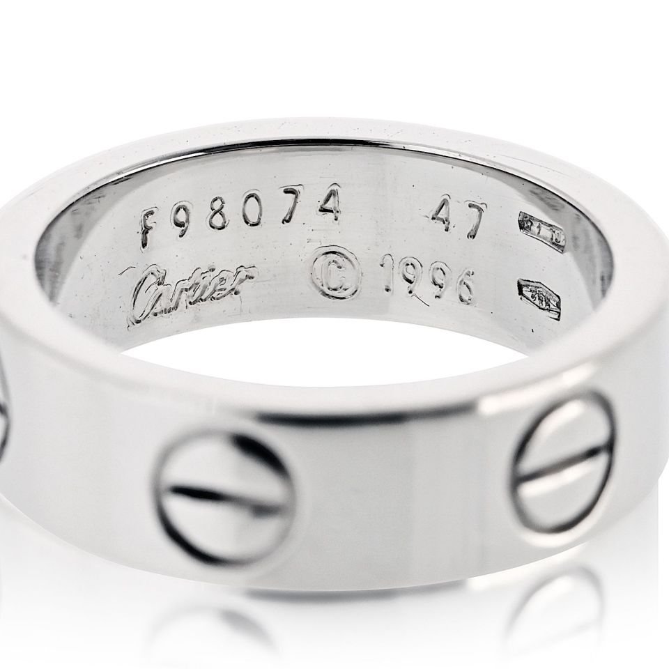 Cartier Love 18K White Gold Classic Ring – The Back Vault