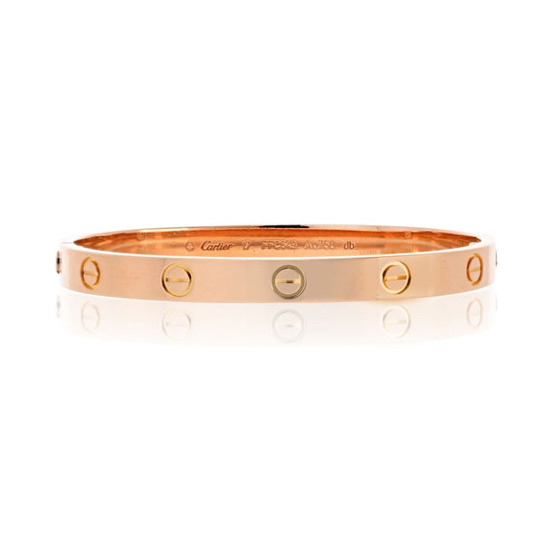 Cartier Love 18K Rose Gold Bangle Size 17 Bracelet – The Back Vault
