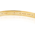 Cartier Love 18K Yellow Gold Size 18 4 Diamonds Bracelet