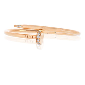 Cartier Juste Un Clou 18K Rose Gold Diamond Size 16 Bracelet