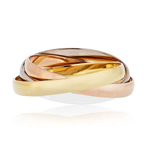Cartier Trinity 18K Tri Color Roller Bracelet