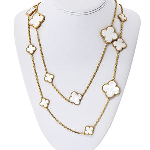 Van Cleef & Arpels 18K Yellow Gold 16 Motif Magic Alhambra Necklace