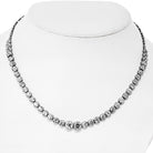 Platinum 15.10cttw Old European Cut Diamond Necklace