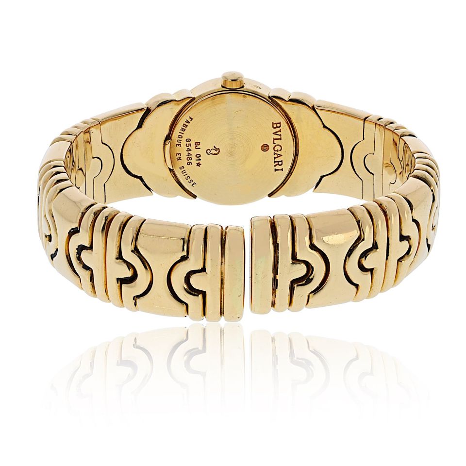 BVLGARI 日焼け止め Bvlgari Parentesi 18K Yellow Gold BJ 01 H54486 Watch – The Back Vault