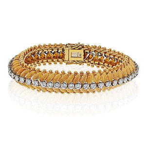 Gold & Dia Platinum & 18K Yellow Gold  Bracelet