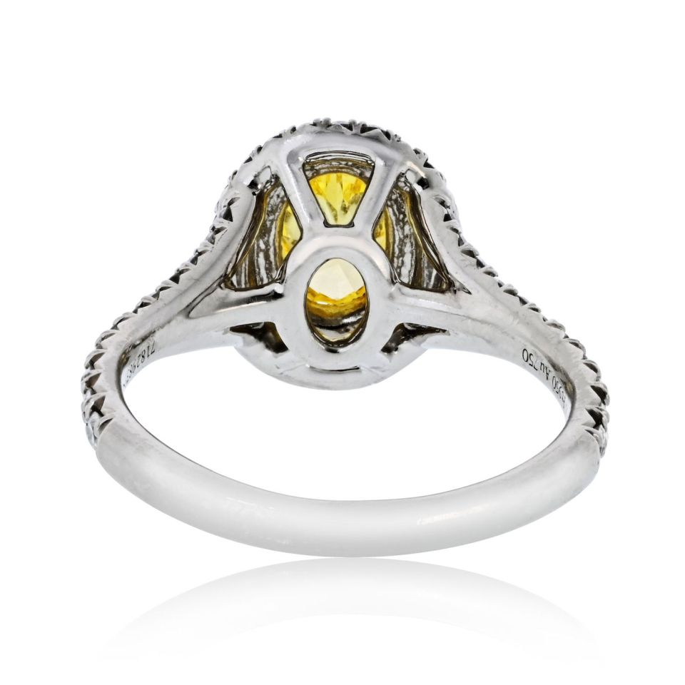 Tiffany & Co. Platinum, 18K Gold Soleste 0.56ct Fancy Vivid Yellow
