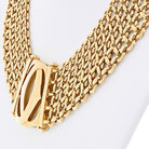Cartier Double C 18K Yellow Gold Vintage Collar Necklace