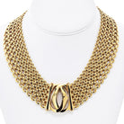 Cartier Double C 18K Yellow Gold Vintage Collar Necklace