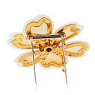 Van Cleef & Arpels Rose de Noel 18K Yellow Gold Coral And Turquoise Brooch