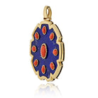 Van Cleef & Arpels 18K Yellow Gold 1970's Lapis And Coral Pendant