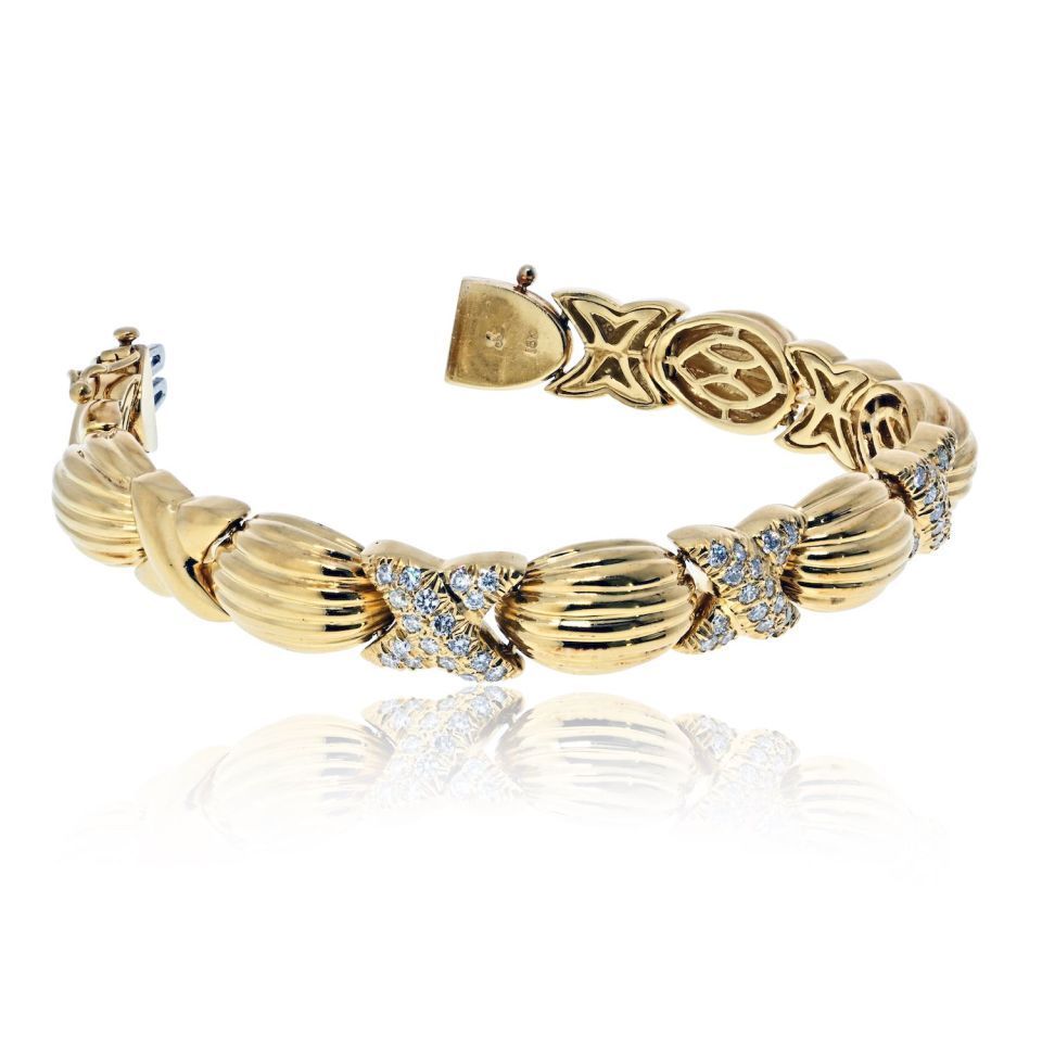 18K Yellow Gold 1.60cttw Estate Bracelet