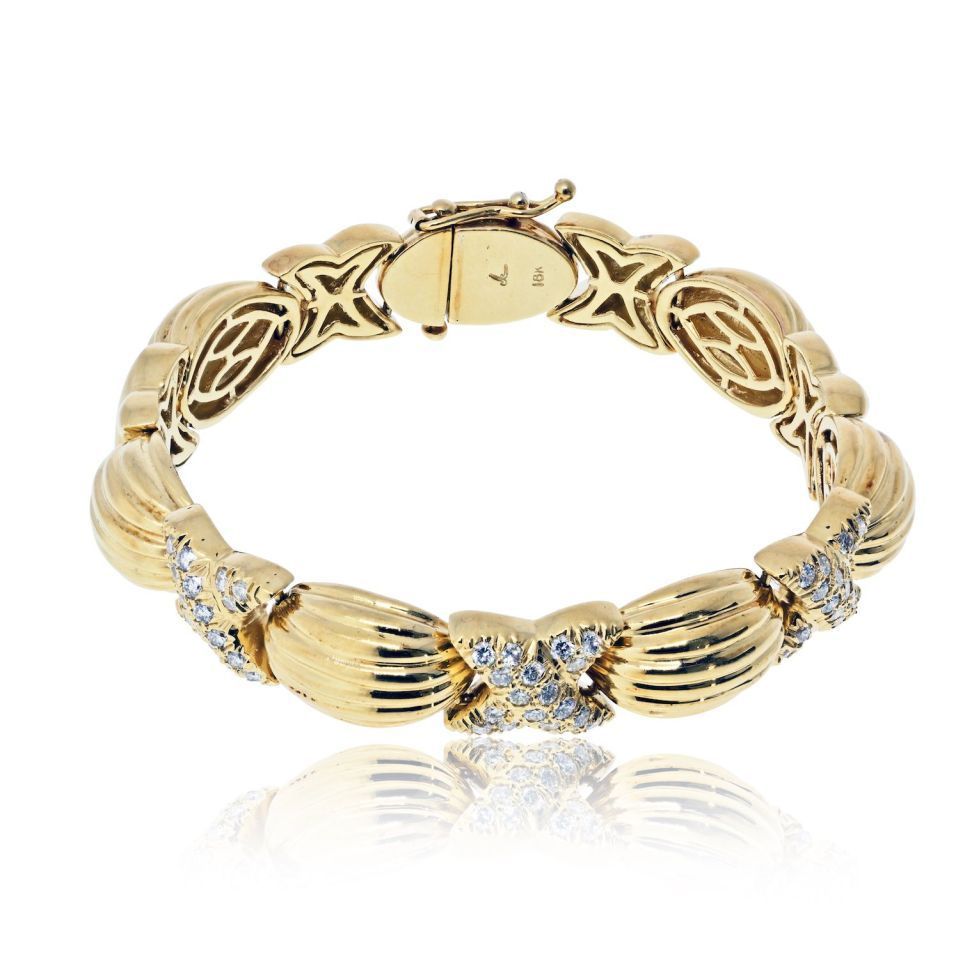 18K Yellow Gold 1.60cttw Estate Bracelet