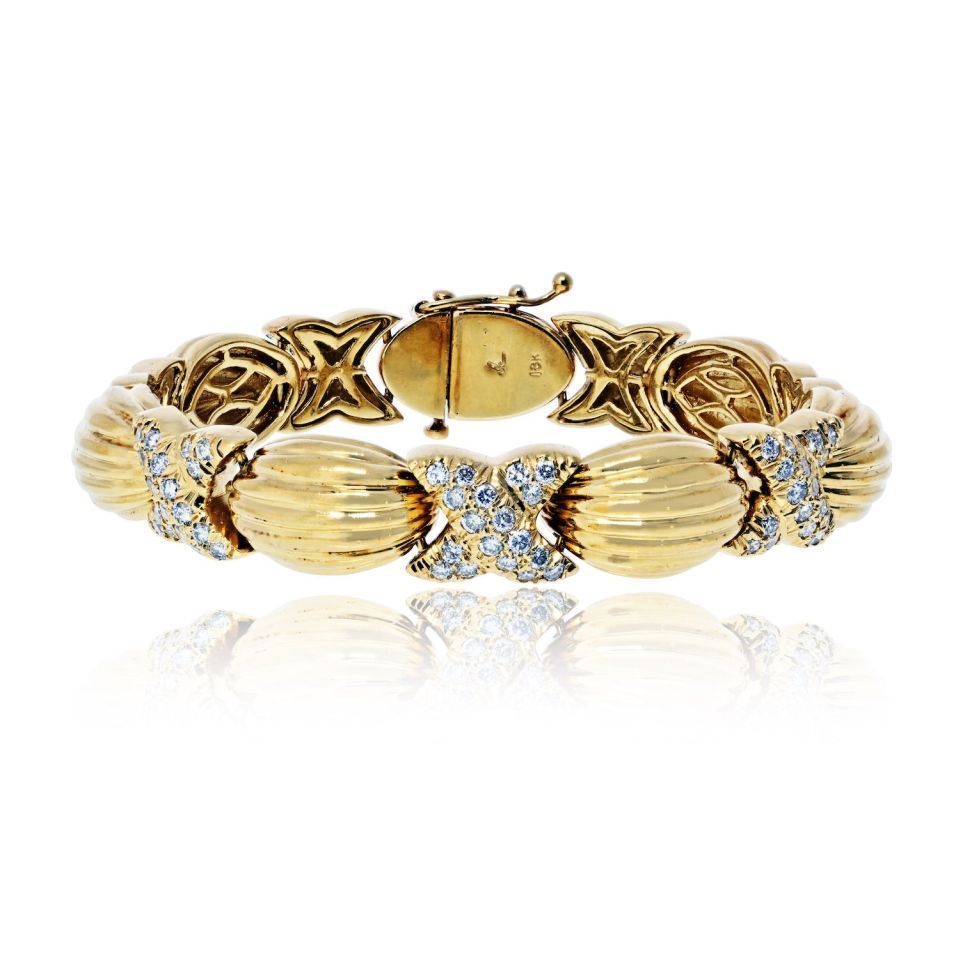 18K Yellow Gold 1.60cttw Estate Bracelet