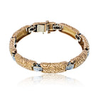 18K Two Tone 0.75cttw Vintage Two Tone Bracelet