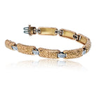 18K Two Tone 0.75cttw Vintage Two Tone Bracelet