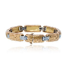 18K Two Tone 0.75cttw Vintage Two Tone Bracelet