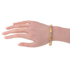18K Two Tone 0.75cttw Vintage Two Tone Bracelet