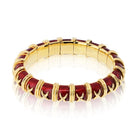 Tiffany & Co. Schlumberger 18K Yellow Gold Vintage Croisillon Red Enamel Bracelet