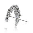 Platinum Round Diamond Spray 6.00cttw Brooch