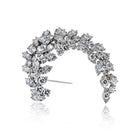 Platinum Round Diamond Spray 6.00cttw Brooch