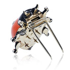 Cartier 18K White Gold Ladybug 1930's Art Deco Brooch