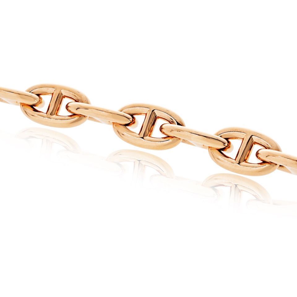 ネネ✨HERMESベアンスフレ　ピンクゴールド Hermes 18K Rose Gold 15 Medium Link Bracelet – The Back Vault